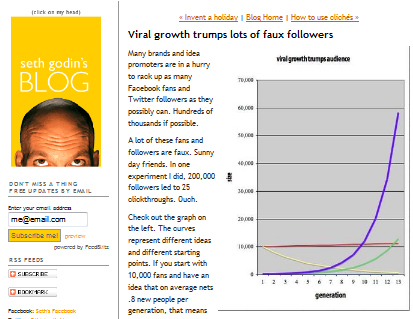 seth godin viral growth blog post