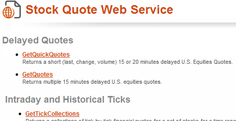 stock quote web service